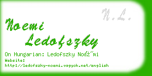 noemi ledofszky business card